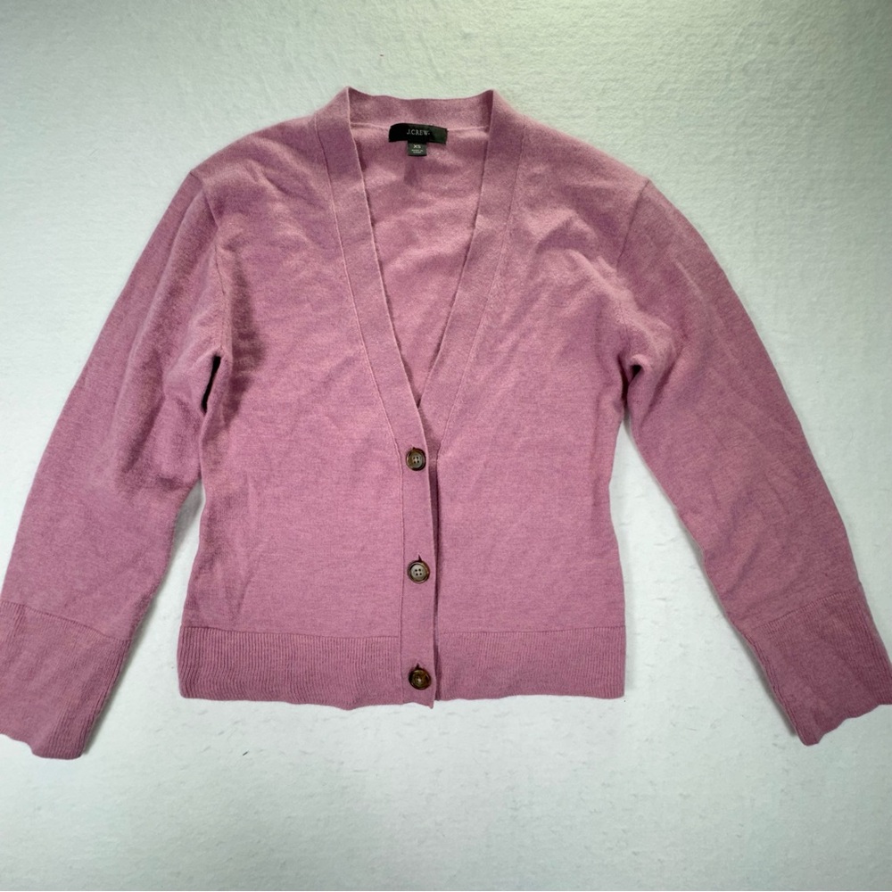 J. Crew Lavender Button-Up Cardigan